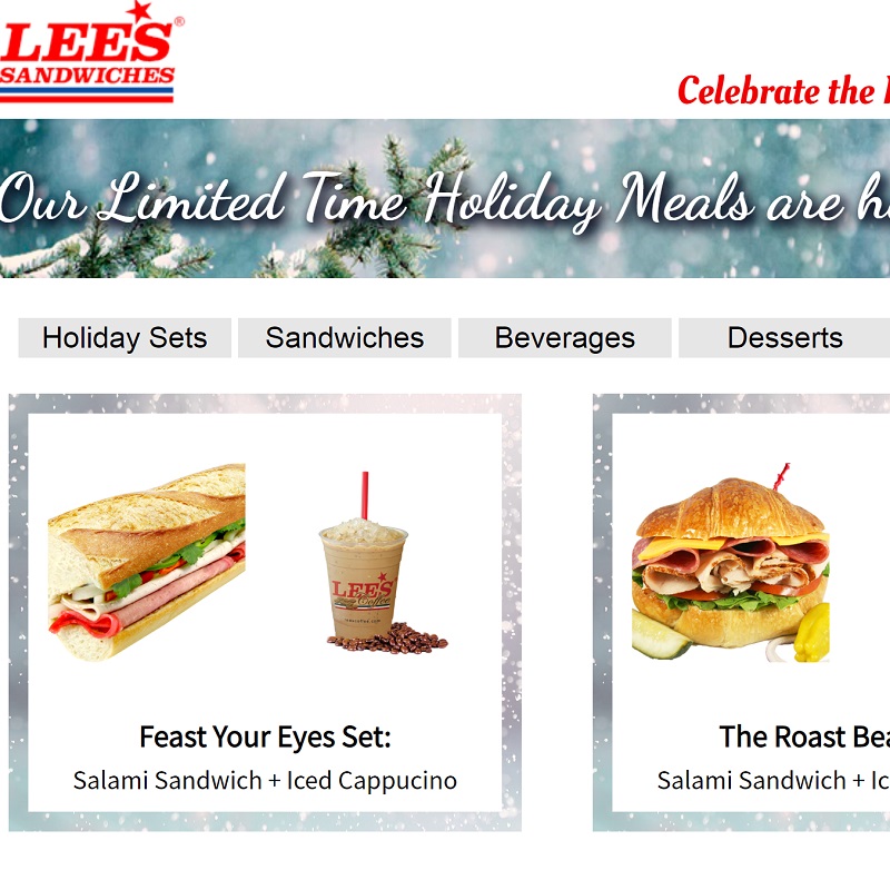 Christmas e-mail with red icon and holiday themed background